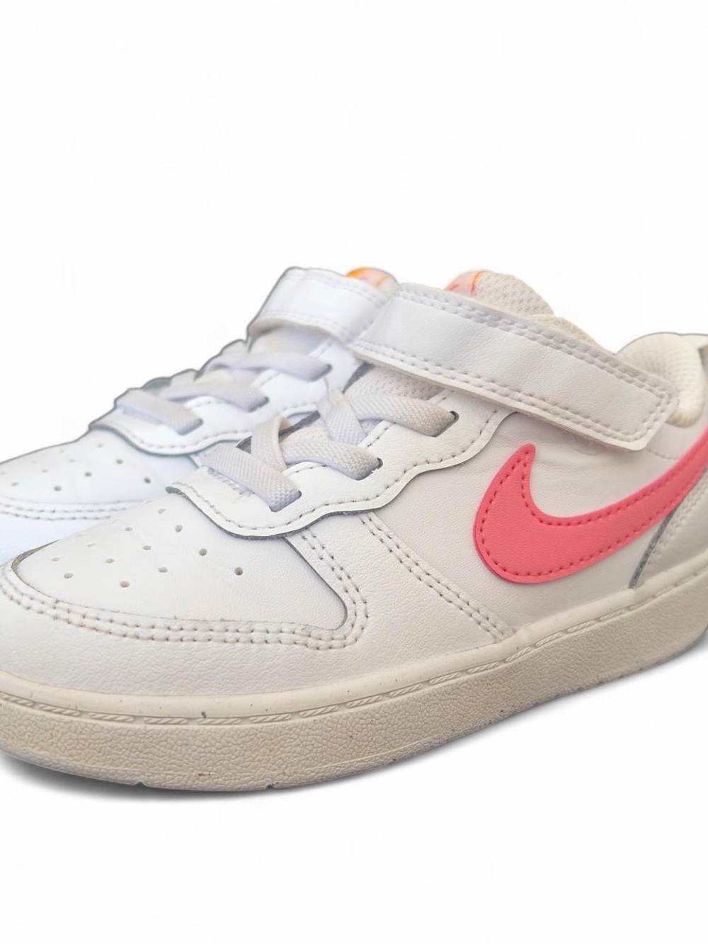 Nike Court Borough Low 2 Toddler in the White/Pink 9c Toddler Sneakers
